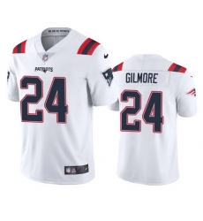 New England Patriots 24 Stephon Gilmore Men Nike White 2020 Vapor Limited Jersey