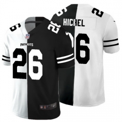 New England Patriots 26 Sony Michel Men Black V White Peace Split Nike Vapor Untouchable Limited NFL Jersey