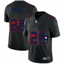 New England Patriots 26 Sony Michel Men Nike Team Logo Dual Overlap Limited NFL Jersey Black
