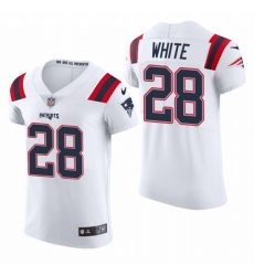 New England Patriots 28 James White Nike Men White Team Color Men Stitched NFL 2020 Vapor Untouchable Elite Jersey