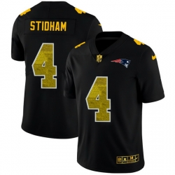 New England Patriots 4 Jarrett Stidham Men Black Nike Golden Sequin Vapor Limited NFL Jersey