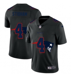 New England Patriots 4 Jarrett Stidham Men Nike Team Logo Dual Overlap Limited NFL Jersey Black