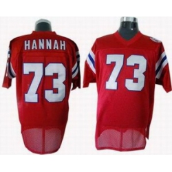 New England Patriots 73 John Hannah 1985 Throwback Jersey RED