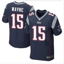 New New England Patriots #15 Reggie Wayne Navy Blue Team Color NFL Elite Jersey