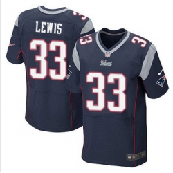 New New England Patriots #33 Dion Lewis Navy Blue Team Color Mens Stitched NFL Elite Jersey