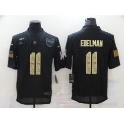 Nike New England Patriots 11 Julian Edelman Black Camo 2020 Salute To Service Limited Jersey