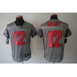 Nike New England Patriots 12 Tom Brady Grey Elite Shadow NFL Jersey