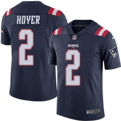 Nike New England Patriots 2 Brian Hoyer Navy Blue Men Stitched NFL Limited Rush Jersey