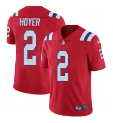 Nike New England Patriots 2 Brian Hoyer Red Alternate Men Stitched NFL Vapor Untouchable Limited Jersey