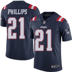 Nike New England Patriots 21 Adrian Phillips Navy Blue Men Stitched NFL Limited Rush Jersey