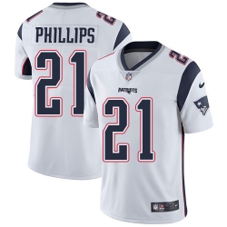 Nike New England Patriots 21 Adrian Phillips White Men Stitched NFL Vapor Untouchable Limited Jersey