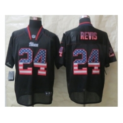 Nike New England Patriots 24 Darrelle Revis Black Elite USA Flag Fashion NFL Jersey