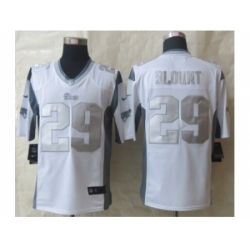 Nike New England Patriots 29 LeGarrette Blount White Game Platinum NFL Jersey