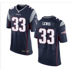 Nike New England Patriots #33 Dion Lewis Navy Blue Team Color Men 27s Stitched NFL New Elite Jersey