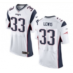 Nike New England Patriots #33 Dion Lewis White Men 27s Stitched NFL New Elite Jersey