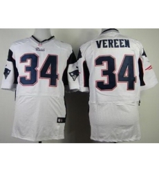 Nike New England Patriots 34 Shane Vereen Elite White NFL Jersey
