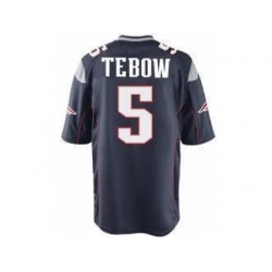 Nike New England Patriots 5 Tim Tebow Blue Game NFL Jersey