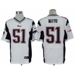 Nike New England Patriots 51 Jerod Mayo White Elite NFL Jersey