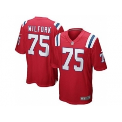 Nike New England Patriots 75 Vince Wilfork Red Game NFL Jersey