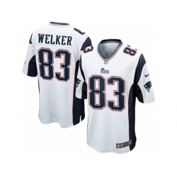 Nike New England Patriots 83 Wes Welker White Game NFL Jersey