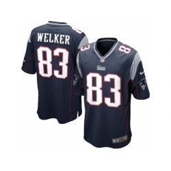 Nike New England Patriots 83 Wes Welker blue Game NFL Jersey