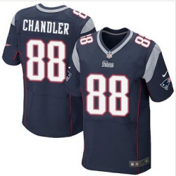 Nike New England Patriots #88 Scott Chandler Navy Blue Team Color Mens Stitched NFL Elite Jersey