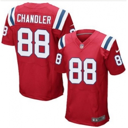 Nike New England Patriots #88 Scott Chandler Red Alternate Mens Stitched NFL Elite Jersey