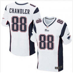 Nike New England Patriots #88 Scott Chandler White Mens Stitched NFL Elite Jersey