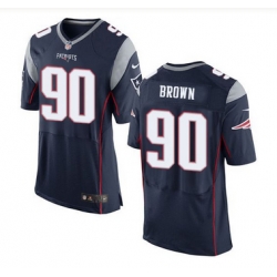 Nike New England Patriots #90 Malcom Brown Navy Blue Team Color Men 27s Stitched NFL New Elite Jersey