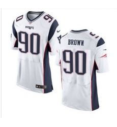 Nike New England Patriots #90 Malcom Brown White Men 27s Stitched NFL New Elite Jersey