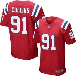 Nike New England Patriots #91 Jamie Collins Red Alternate Men 27s Stitched NFL Elite Jersey