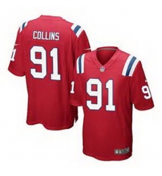 Nike New England Patriots #91 Jamie Collins Red Alternate Mens Stitched NFL Elite Jersey