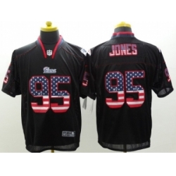 Nike New England Patriots 95 Chandler Jones Black Elite USA Flag Fashion NFL Jersey