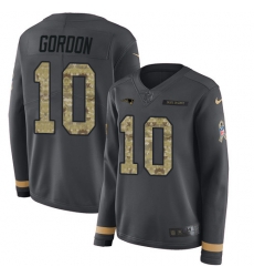 Nike Patriots #10 Josh Gordon Anthracite Salute to Service Jersey