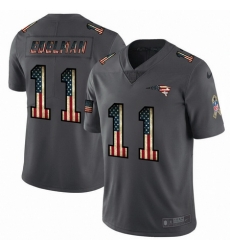Nike Patriots 11 Julian Edelman 2019 Salute To Service USA Flag Fashion Limited Jersey
