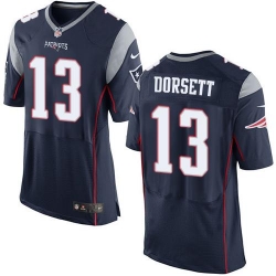 Nike Patriots #13 Phillip Dorsett Navy Blue Team Color Mens Stitched NFL Elite Jersey