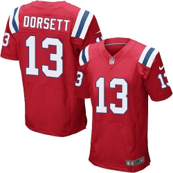 Nike Patriots #13 Phillip Dorsett Red Alternate Mens Stitched NFL Elite Jersey
