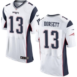 Nike Patriots #13 Phillip Dorsett White Mens Stitched NFL Elite Jersey
