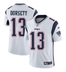 Nike Patriots #13 Phillip Dorsett White Mens Stitched NFL Vapor Untouchable Limited Jersey