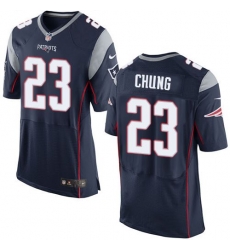 Nike Patriots #23 Patrick Chung Navy Blue Team Color Mens Stitched NFL New Elite Jersey