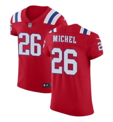 Nike Patriots #26 Sony Michel Red Alternate Mens Stitched NFL Vapor Untouchable Elite Jersey
