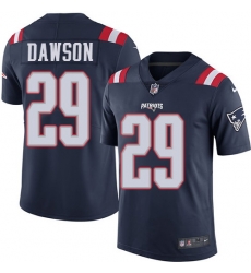 Nike Patriots #29 Duke Dawson Navy Blue Mens Stitched NFL Limited Rush Jersey