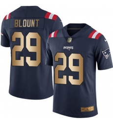 Nike Patriots #29 LeGarrette Blount Navy Blue Mens Stitched NFL Limited Gold Rush Jersey