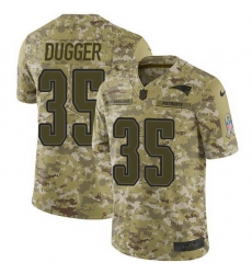 Nike Patriots 35 Kyle Dugger Camo Men Stitched NFL Limited 2018 Salute To Service Jersey