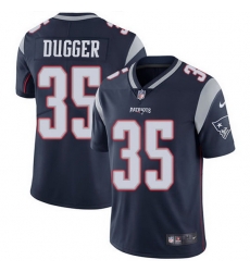 Nike Patriots 35 Kyle Dugger Navy Blue Team Color Men Stitched NFL Vapor Untouchable Limited Jersey