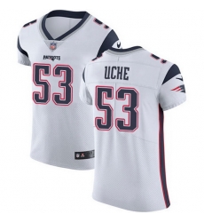 Nike Patriots 53 Josh Uche White Men Stitched NFL New Elite Jersey