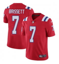 Nike Patriots #7 Jacoby Brissett Red Alternate Mens Stitched NFL Vapor Untouchable Limited Jersey