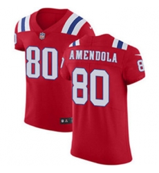Nike Patriots #80 Danny Amendola Red Alternate Mens Stitched NFL Vapor Untouchable Elite Jersey