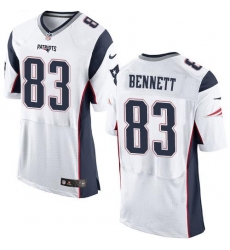 Nike Patriots #83 Martellus Bennett White Mens Stitched NFL Elite Jersey