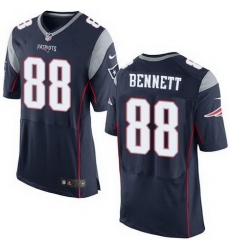 Nike Patriots #88 Martellus Bennett Navy Blue Team Color Men Stitched NFL Elite Jersey